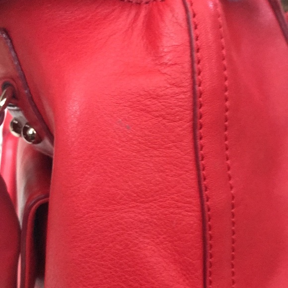 Kate Spade ♠️ flashy BRIGHT cherry red leather satchel! - Picture 14 of 17